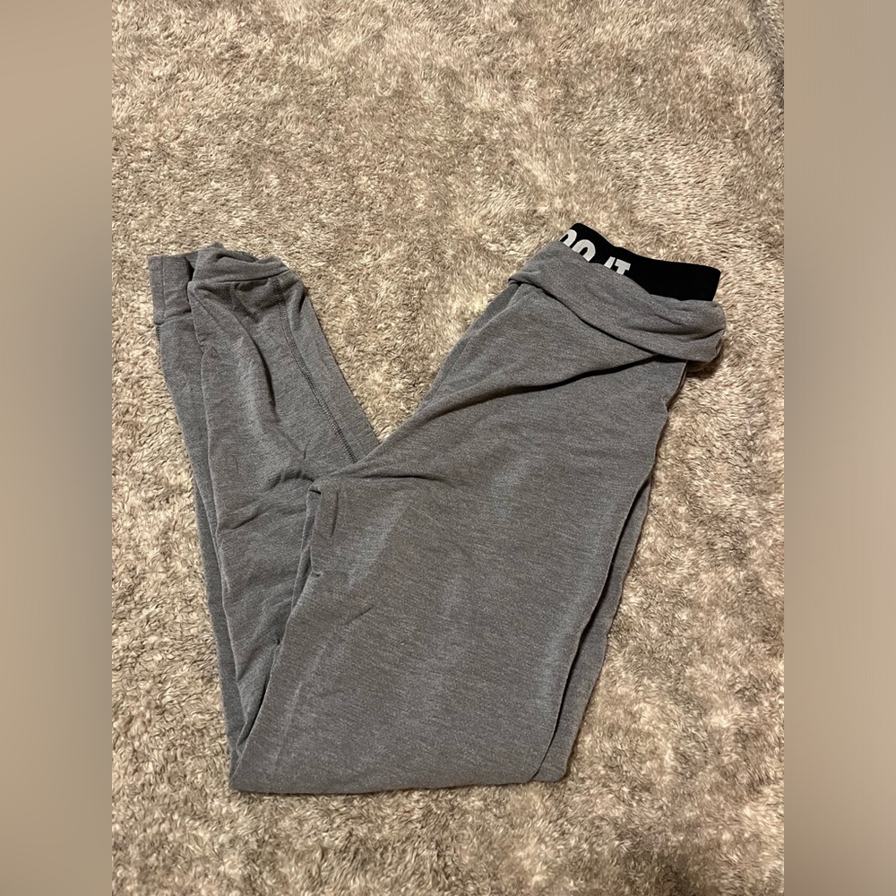 Nike Dri-Fit - Grey Joggers with Logo Waistband